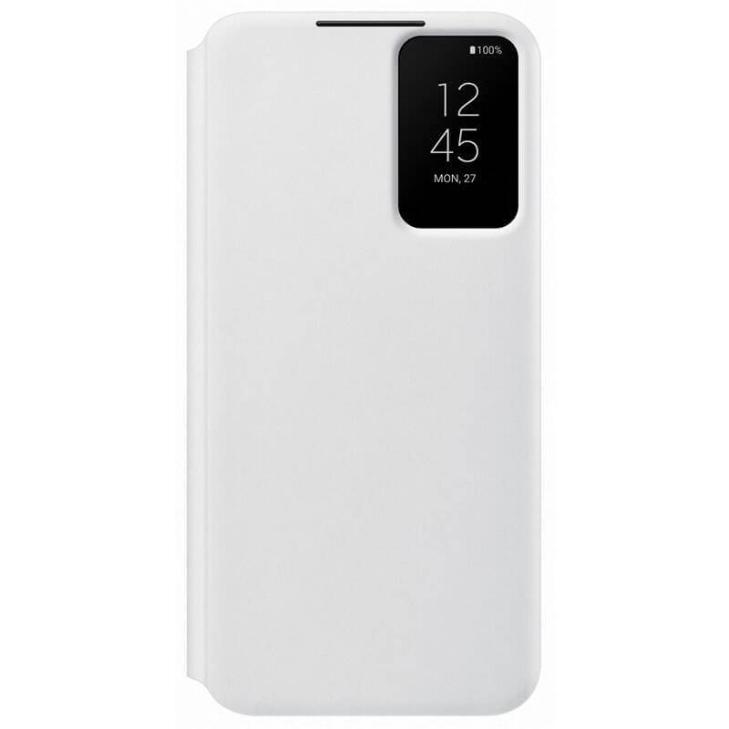 Оригинален Активен Калъф за Samsung S22 Plus Clear View Cover Book Case EF-ZS906CWEGEE, Бял
