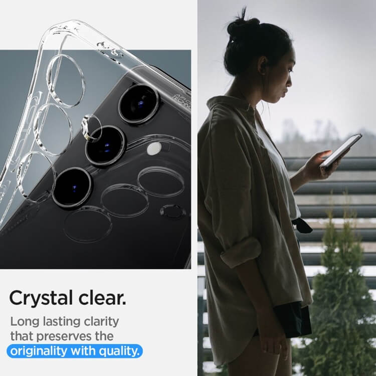 Силиконов Калъф за Samsung S24 Plus, Spigen Liquid Crystal Case, Прозрачен (9)