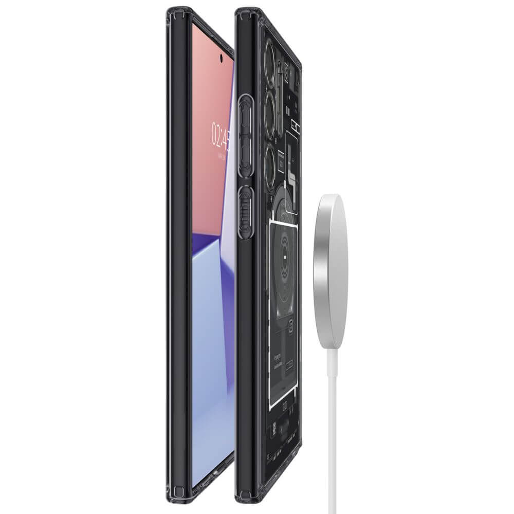 Magsafe Калъф за Samsung S24 Ultra, Spigen Zero One Ultra Hybrid Case, Черен (4)