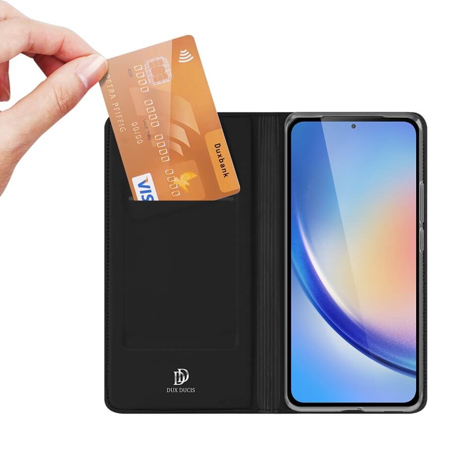 Кожен Калъф за Samsung A35, Dux Ducis Skin Pro Book Case, Черен (2)