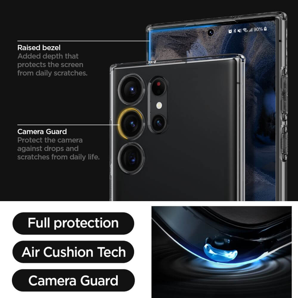 Силиконов Калъф за Samsung S24 Ultra, Spigen Liquid Space Crystal Case, Черен (7)