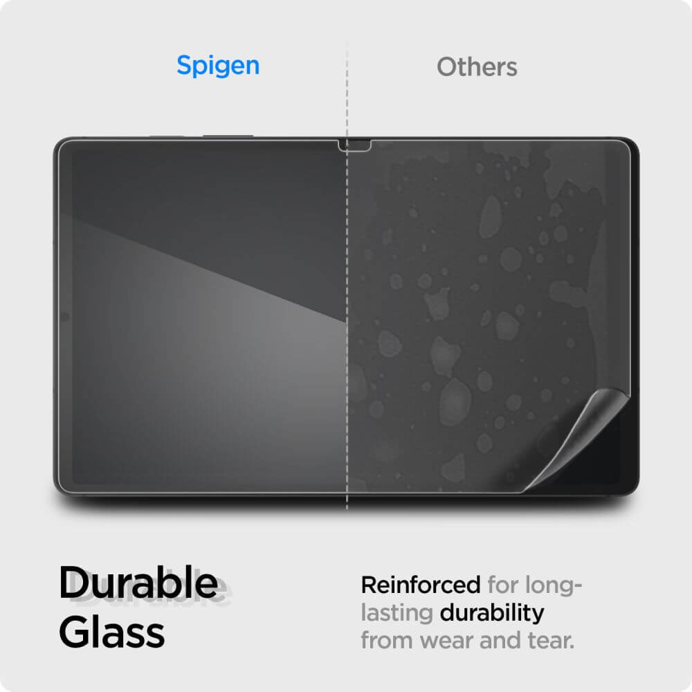 Стъклен Протектор за Samsung Tab S10/S9/S8/S7 (Plus) 12.4, Spigen Glas. Tr Slim, Прозрачен (9)