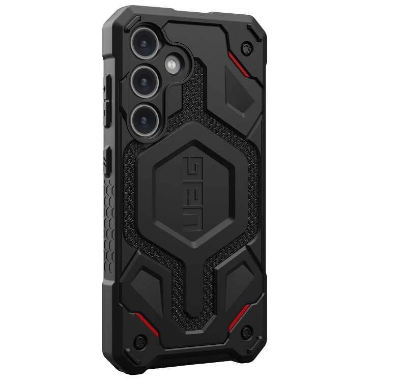 Magsafe Противоударен Калъф за Samsung S24, UAG Monarch Pro Kevlar Case, Черен (3)