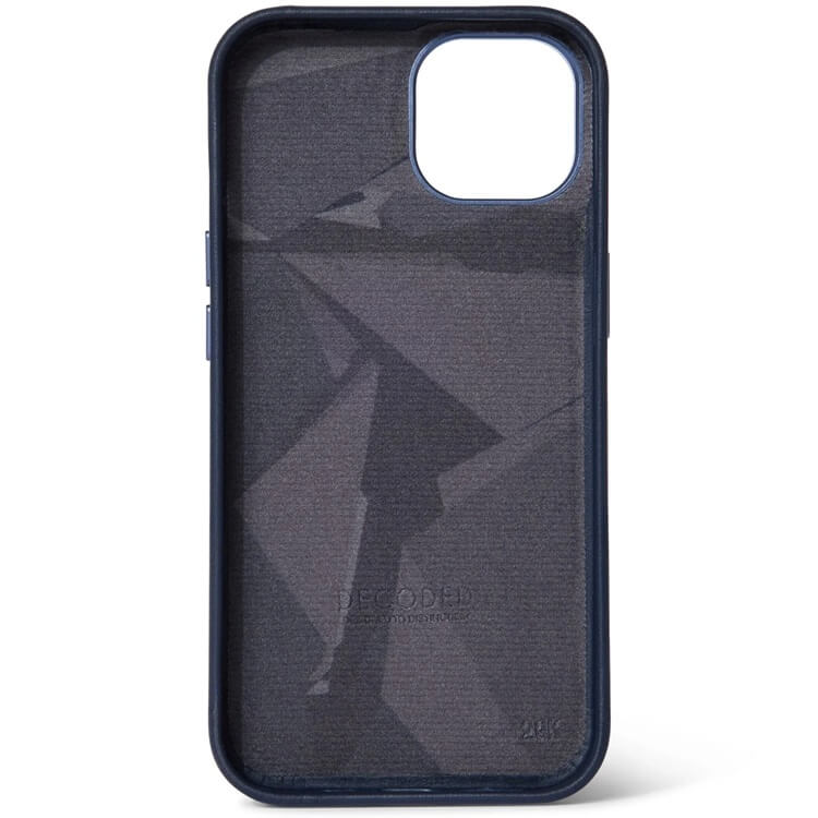 Magsafe Калъф от Естествена Кожа за iPhone 14 Pro, Decoded Leather Case, Син (2)