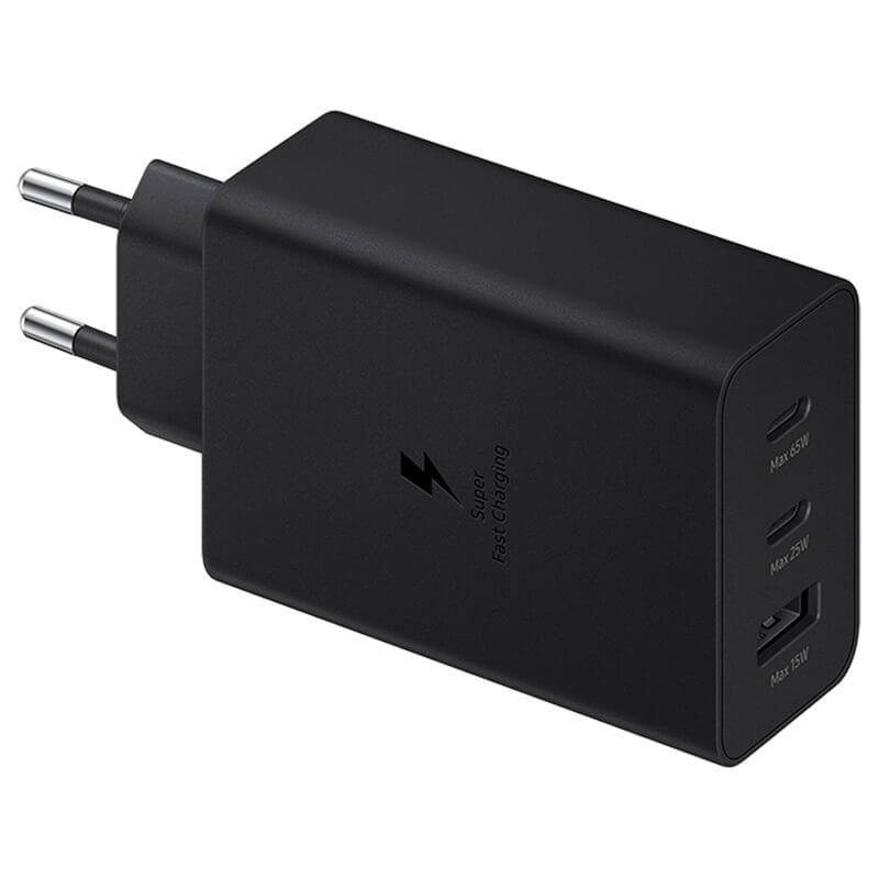 Оригинално Зарядно Samsung Power Adapter Trio 65W 220V EP-TA6530NBE, Черен (3)