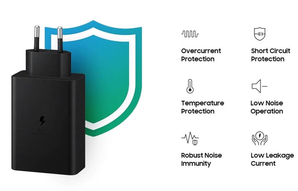 Оригинално Зарядно Samsung Power Adapter Trio 65W 220V EP-TA6530NBE, Черен (7)