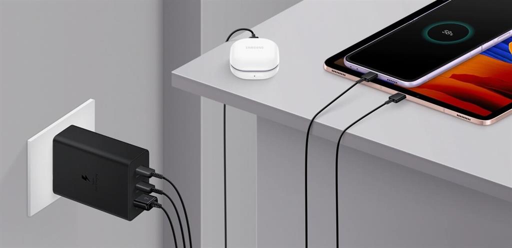 Оригинално Зарядно Samsung Power Adapter Trio 65W 220V EP-TA6530NBE, Черен (4)