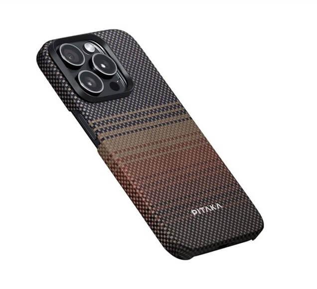 Magsafe Калъф за iPhone 15 Pro, Pitaka MagEZ 5 Case, Кафяв (7)