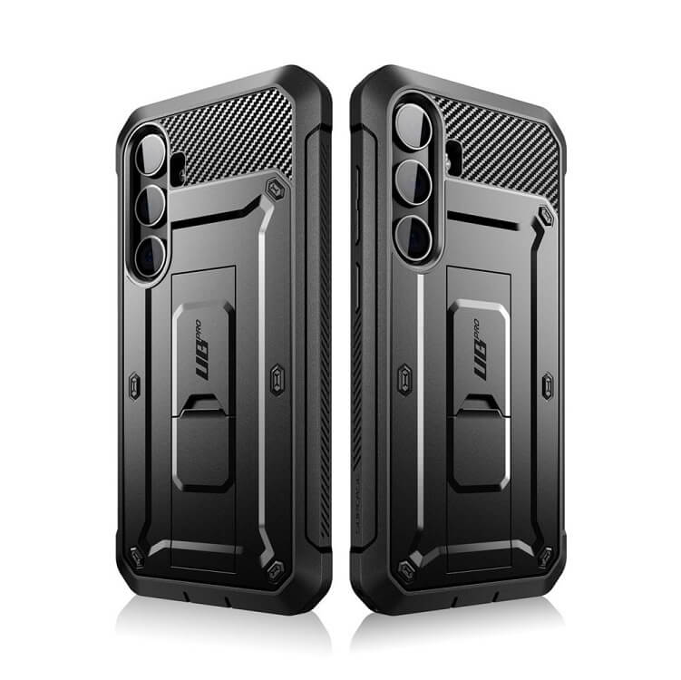 Противоударен Калъф 3в1 за Samsung S24 Plus, Supcase Unicorn Beetle Pro Set, Черен (2)