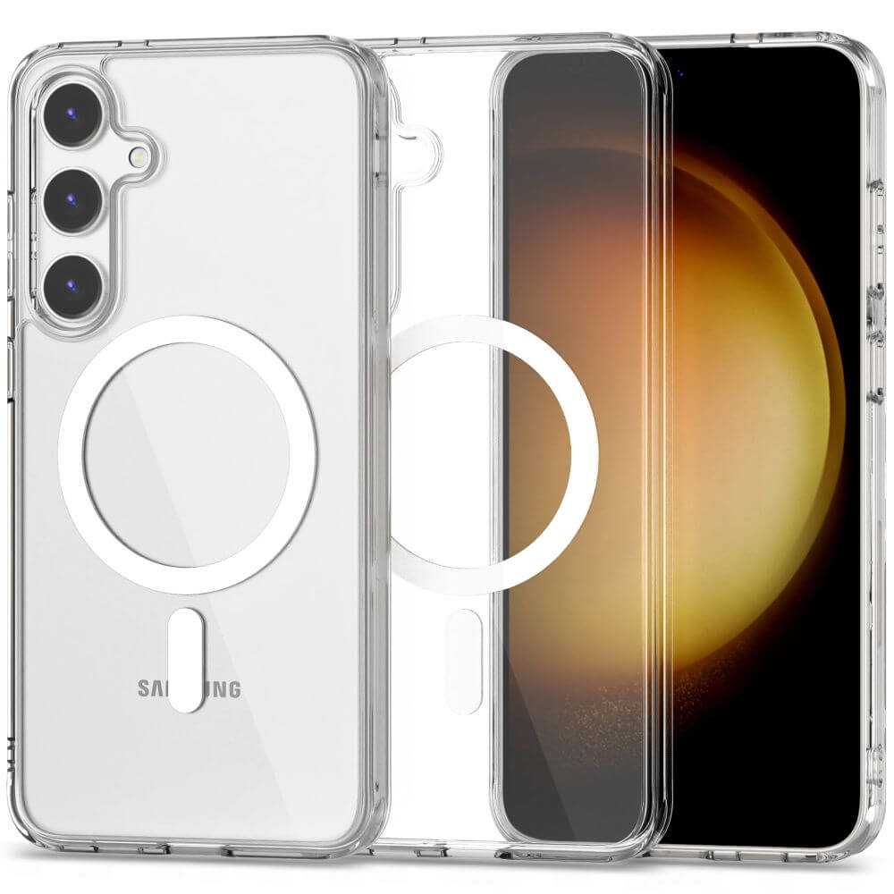 Magsafe Калъф за Samsung S24 Plus, Tech-Protect Hybrid FlexAir Clear Case, Прозрачен
