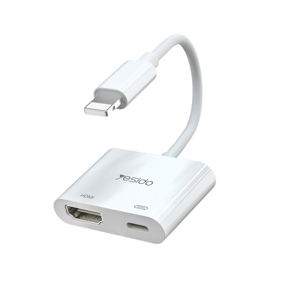 HDMI Адаптер за iPhone и iPad - Converter lightning to HDMI 6cm, Сив