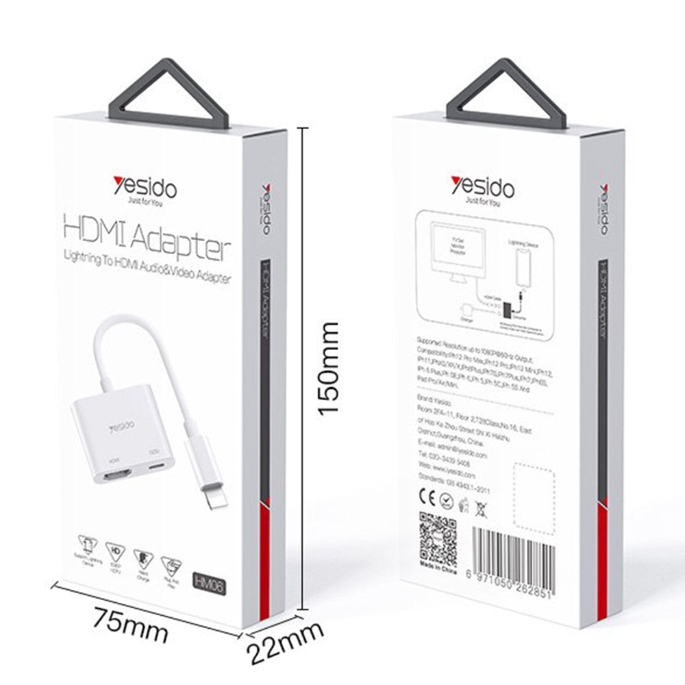HDMI Адаптер за iPhone и iPad - Converter lightning to HDMI 6cm, Сив (6)