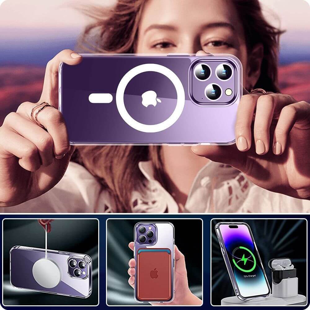 Magsafe Калъф за Samsung A55, Tech-Protect Hybrid FlexAir Clear Case, Прозрачен (2)