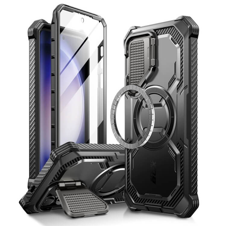 Magsafe Противоударен Калъф за Samsung S24 Plus, Supcase Iblsn Mag ArmorBox, Черен