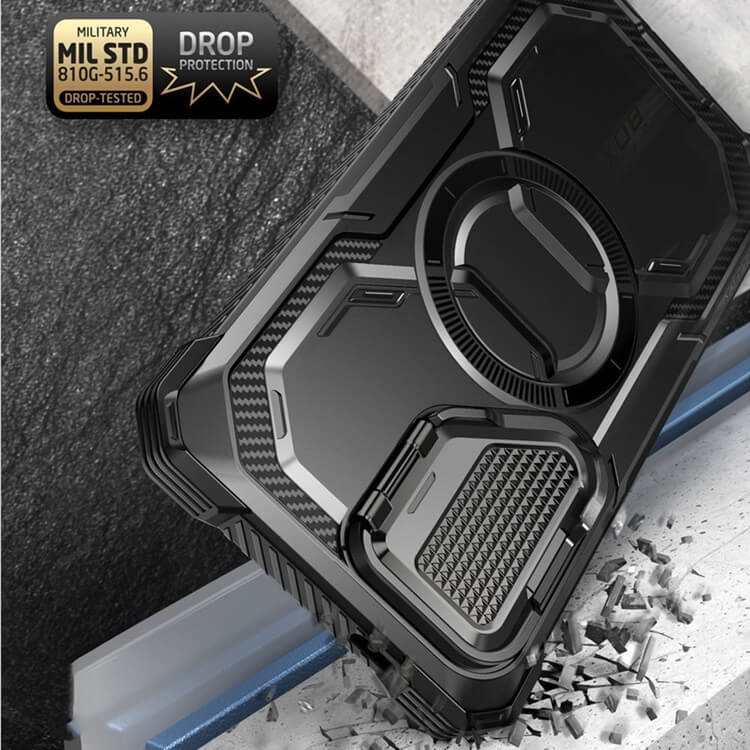 Magsafe Противоударен Калъф за Samsung S24 Ultra, Supcase Iblsn Mag ArmorBox, Черен (3)