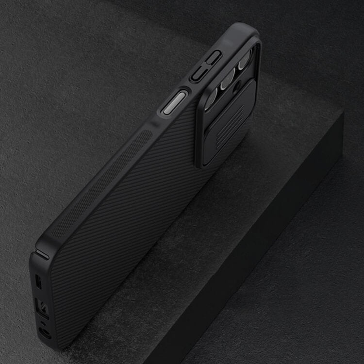 Калъф с Плъзгач за Камера за Samsung A15, Nillkin CamShield Case, Черен (7)