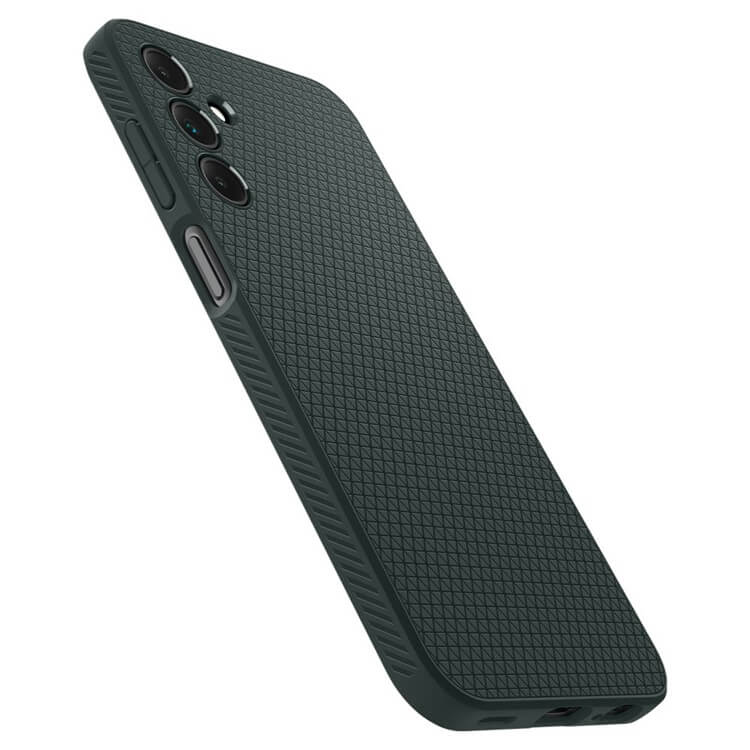 Противоударен Силиконов Калъф за Samsung A15, Spigen Liquid Air Case, Зелен (7)