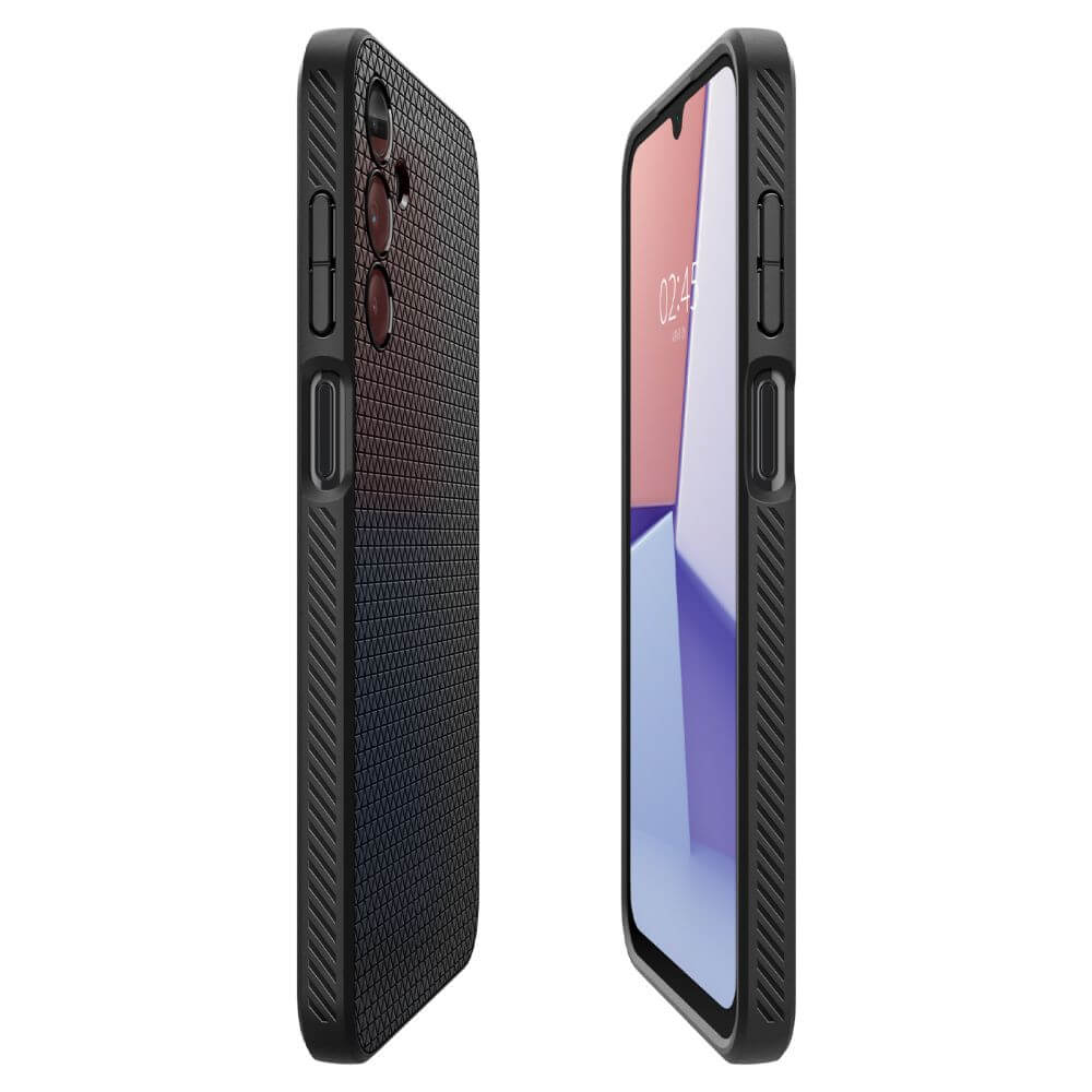 Противоударен Силиконов Калъф за Samsung A15, Spigen Liquid Air Case, Черен (6)