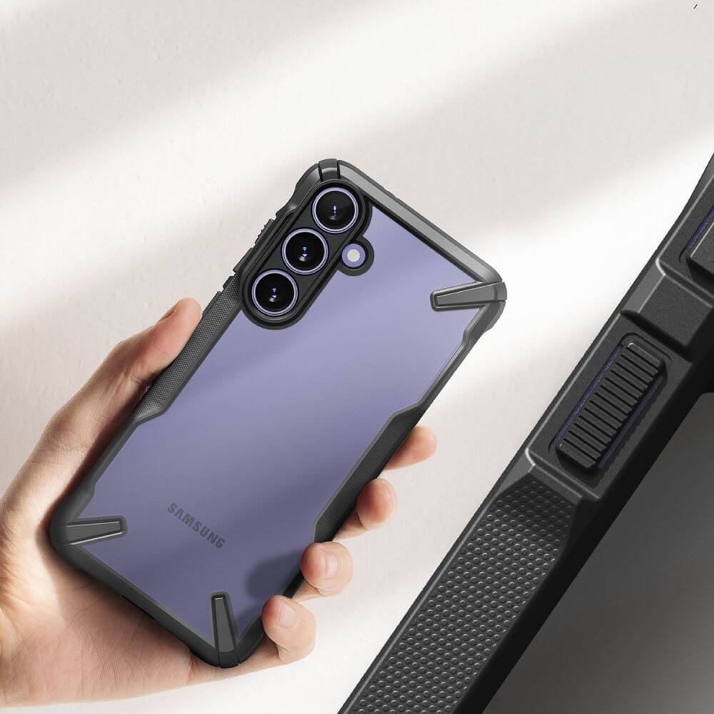 Противоударен Хибриден Калъф за Samsung S24, Ringke Fusion X Case, Черен (6)