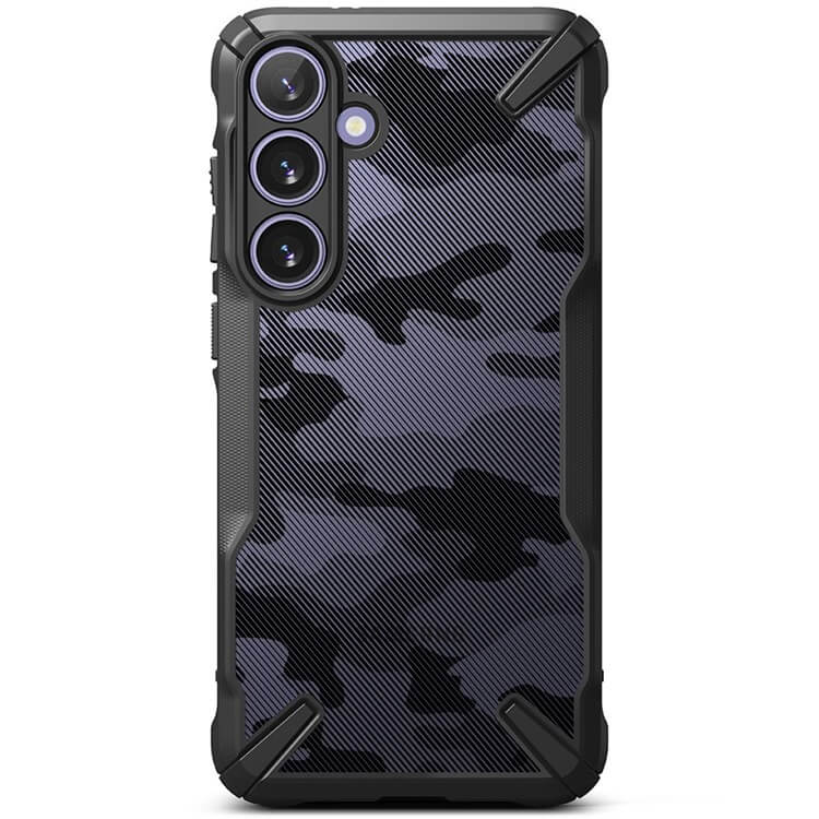 Противоударен Хибриден Калъф за Samsung S24 Plus, Ringke Fusion X Camouflage Case, Черен (3)