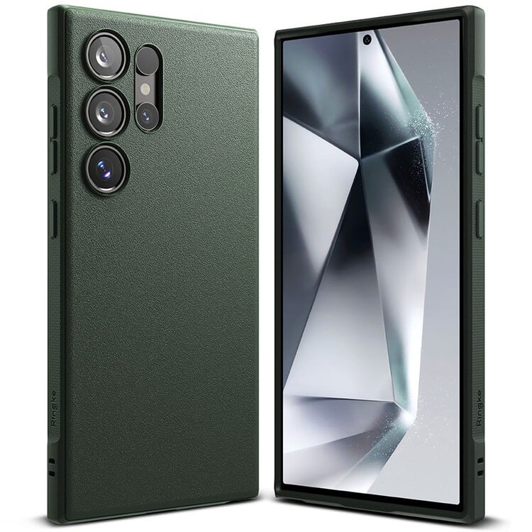 Противоударен Силиконов Калъф за Samsung S24 Ultra, Ringke Onyx Case, Зелен (2)