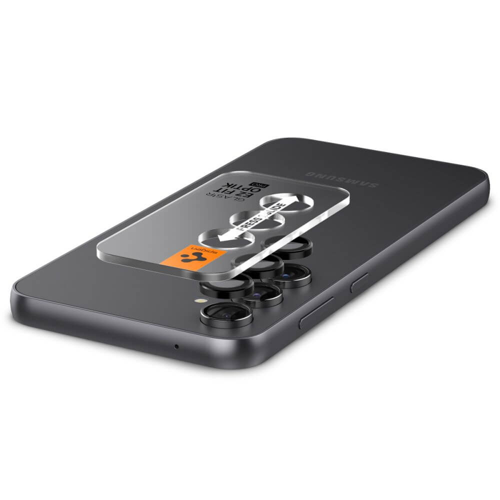 Протектор за Камерата на Samsung S24 Plus, Spigen EZ Fit Optik Pro Glass tR 2бр., Черен (3)