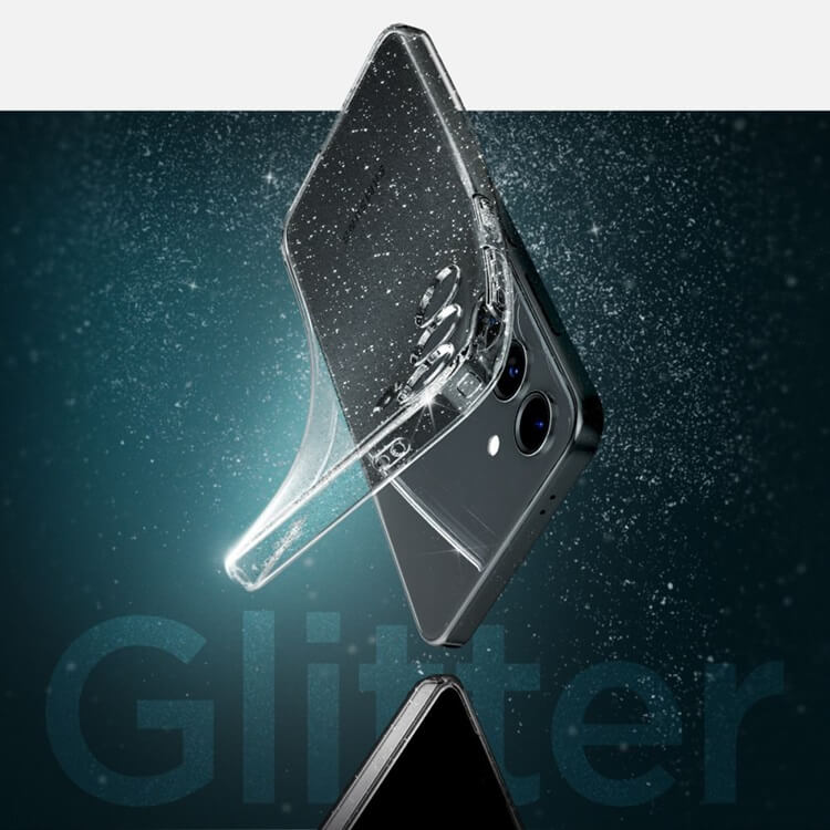 Блестящ Калъф за Samsung S24, Spigen Liquid Crystal Glitter Quartz Case, Прозрачен (9)