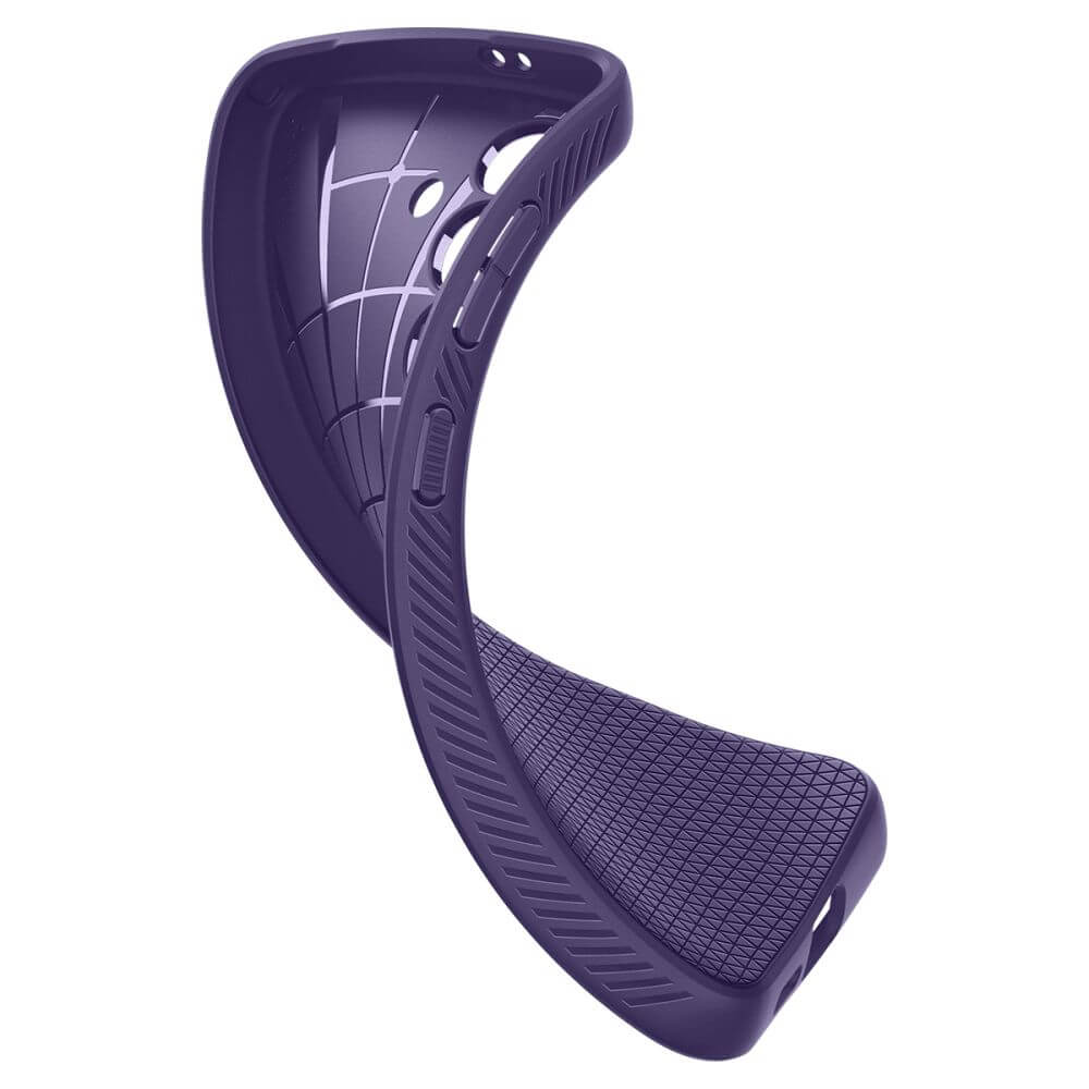 Противоударен Силиконов Калъф за Samsung S24, Spigen Liquid Air Case, Тъмно Лилав (7)