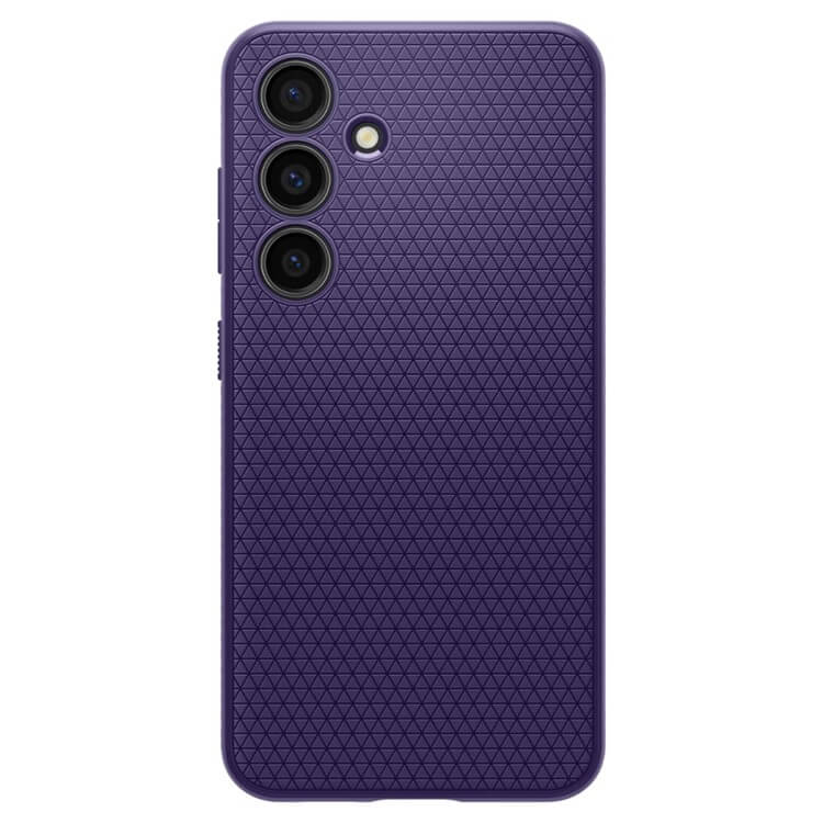 Противоударен Силиконов Калъф за Samsung S24, Spigen Liquid Air Case, Тъмно Лилав (2)