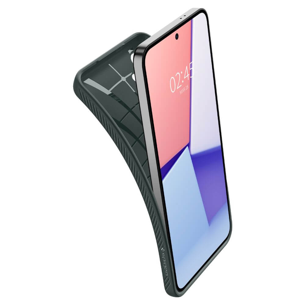 Противоударен Силиконов Калъф за Samsung S24 Plus, Spigen Liquid Air Case, Зелен (5)