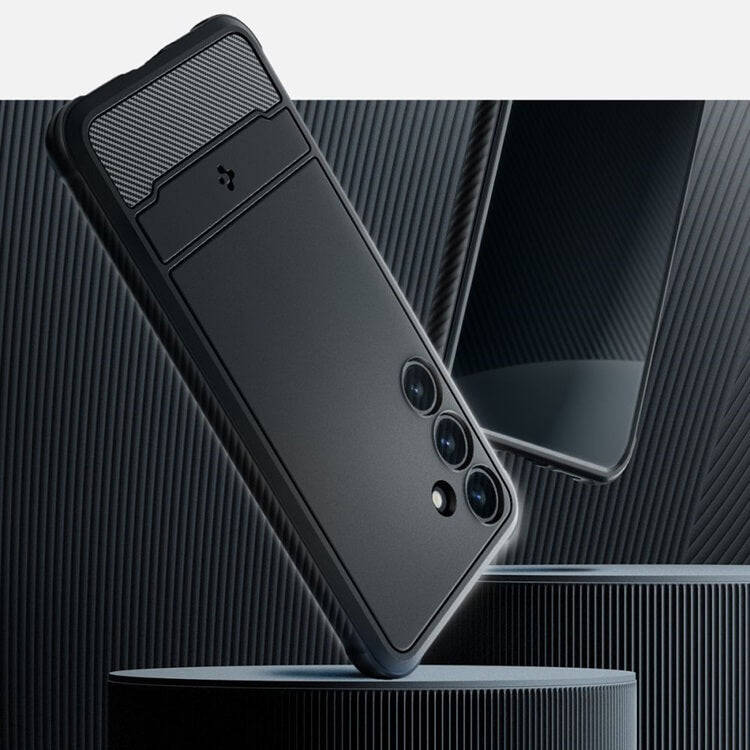 Противоударен Силиконов Калъф за Samsung S24 Plus, Spigen Rugged Armor Case, Черен (8)