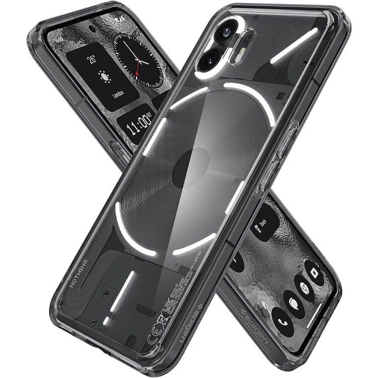 Противоударен Калъф за Nothing Phone 2, Spigen Ultra Hybrid Space Case, Черен (2)