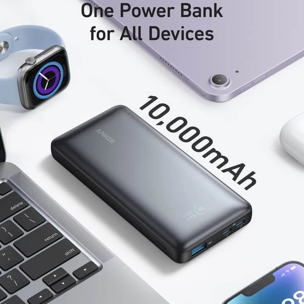 Външна Батерия, Anker 533 PowerCore 10000 mAh 25W, Черен (3)
