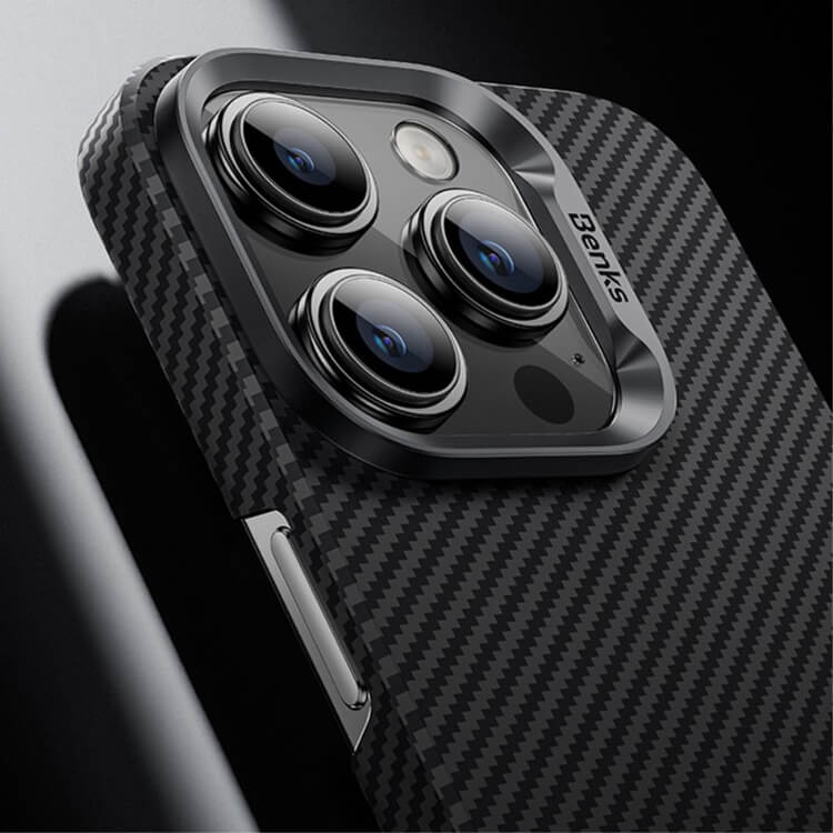 Тънък Кевларен Калъф за iPhone 15 Pro, Benks Ultra-Thin Case, Черен (6)
