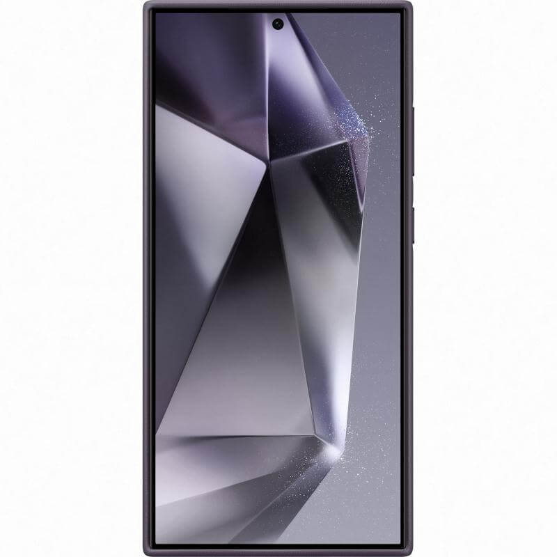 Оригинален Кожен Калъф за Samsung S24 Ultra, Vegan Leather Cover Case GP-FPS928HCAVW Тъмно Лилав (3)