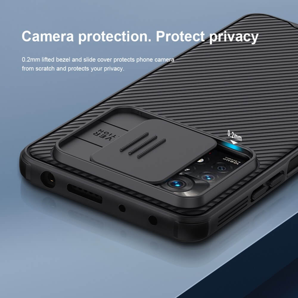 Калъф с Плъзгач за Камера за Xiaomi Redmi Note 12 Pro 4G, Nillkin CamShield Case, Черен (5)
