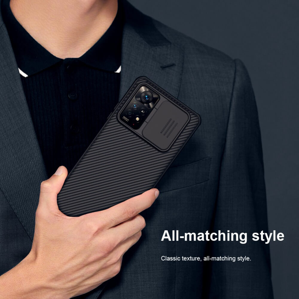 Калъф с Плъзгач за Камера за Xiaomi Redmi Note 12 Pro 4G, Nillkin CamShield Case, Черен (6)