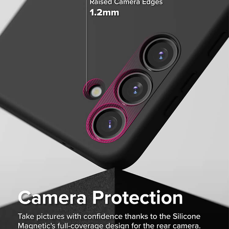 Magsafe Калъф за Samsung S24, Ringke Silicone Magnetic Case, Черен (6)