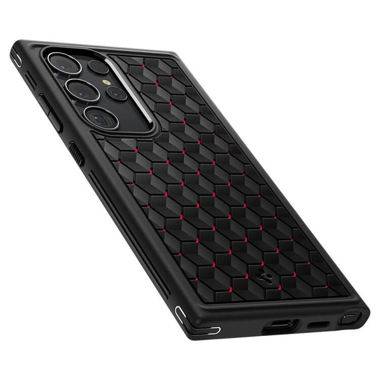 Противоударен Калъф за Samsung S24 Ultra, Spigen Cryo Armor Case, Червен (3)