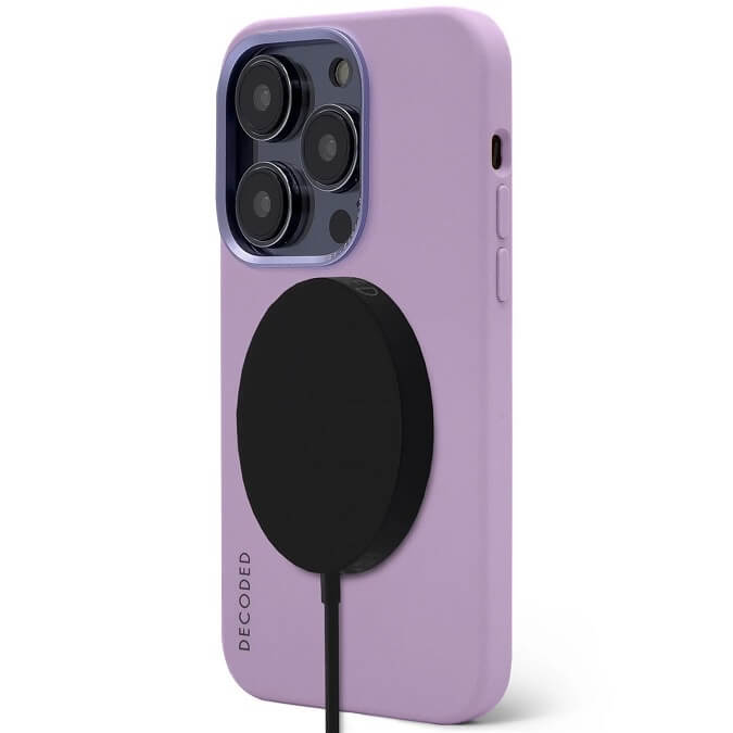 Magsafe Калъф за iPhone 14 Pro Max, Decoded Silicone Case, Лилав (2)