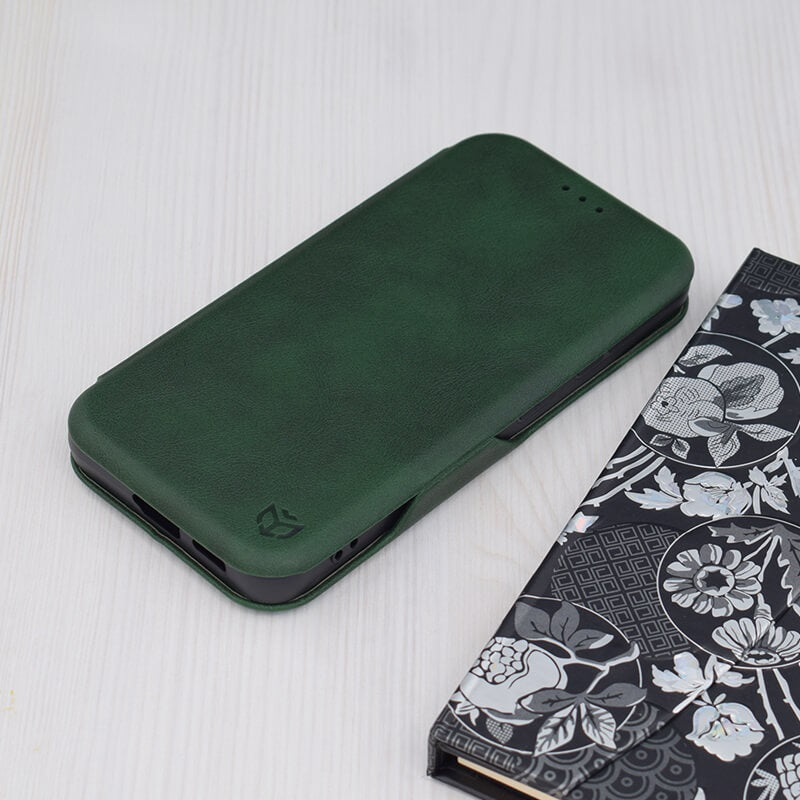 Кожен Калъф за Samsung S24 Plus, Tech-Protect Techsuit Safe Book Case, Зелен (4)