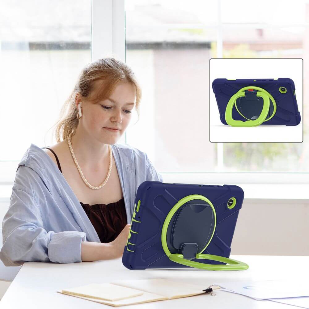 Калъф с Поставка за Samsung Tab A9 8.7, Tech-Protect Armor-X Case, Син (7)