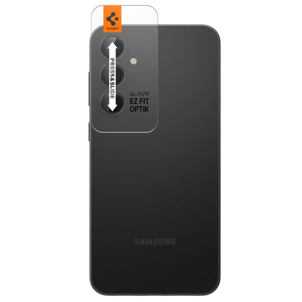 Протектор за Камерата на Samsung S24 Plus, Spigen EZ Fit Optik Pro Glass tR 2бр., Черен (2)
