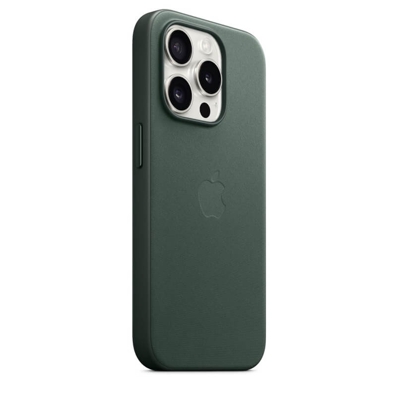 Оригинален Тъкан Калъф за iPhone 15 Pro Max, FineWoven Magsafe Case MT503ZM/A, Зелен (5)