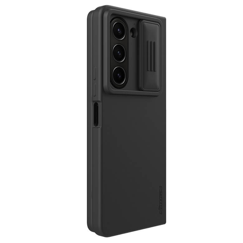 Калъф с Плъзгач за Камера за Samsung Z Fold 5, Nillkin CamShield Silky Case, Черен (5)