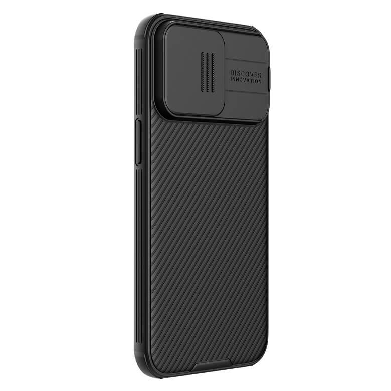 Magsafe калъф с Плъзгач за Камера за iPhone 15 Pro, Nillkin CamShield Pro Case, Черен (3)