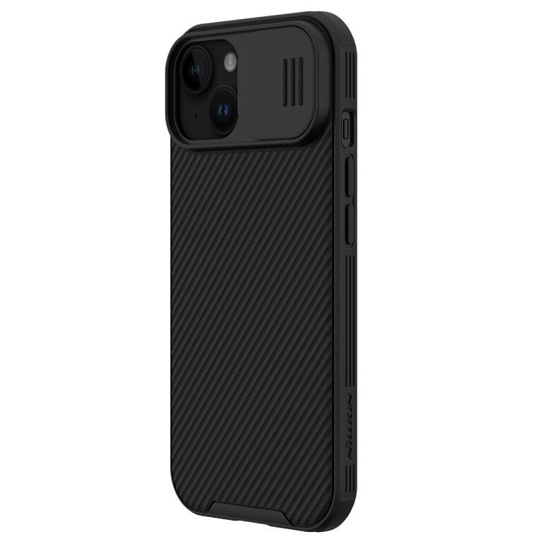 Magsafe калъф с Плъзгач за Камера за iPhone 15, Nillkin CamShield Pro Case, Черен (3)