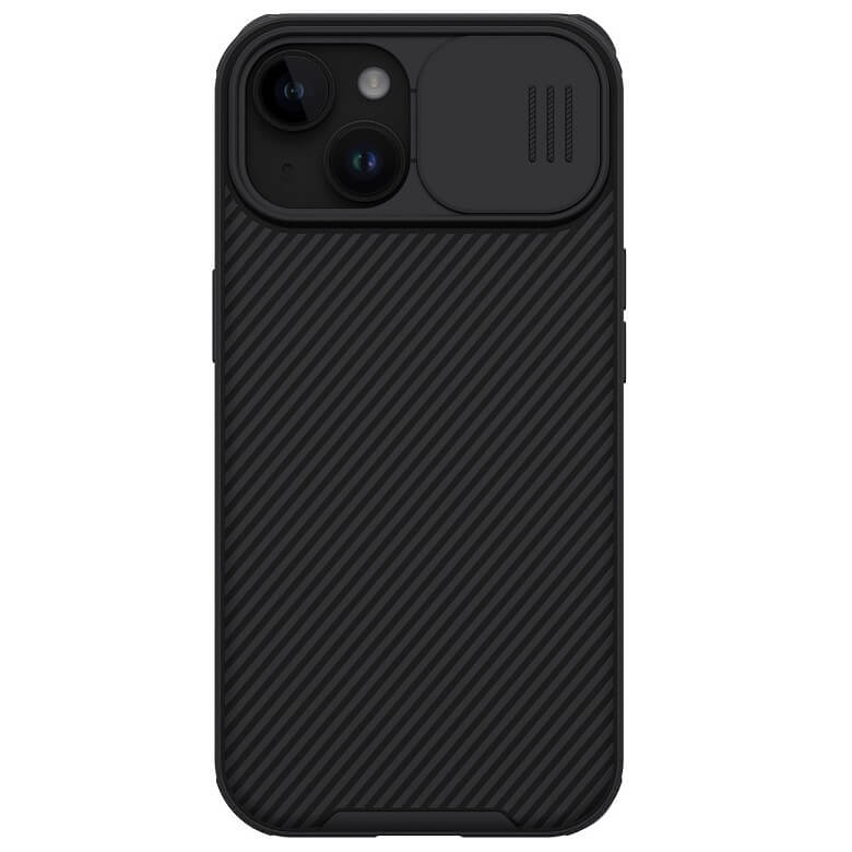 Magsafe калъф с Плъзгач за Камера за iPhone 15, Nillkin CamShield Pro Case, Черен