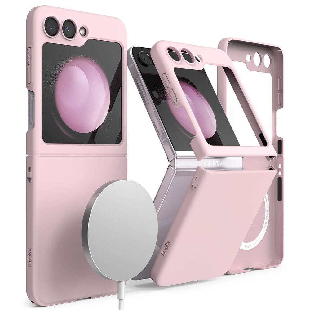 Тънък Калъф за Samsung Z Flip 5, Ringke Magsafe Slim Case, Розов (2)