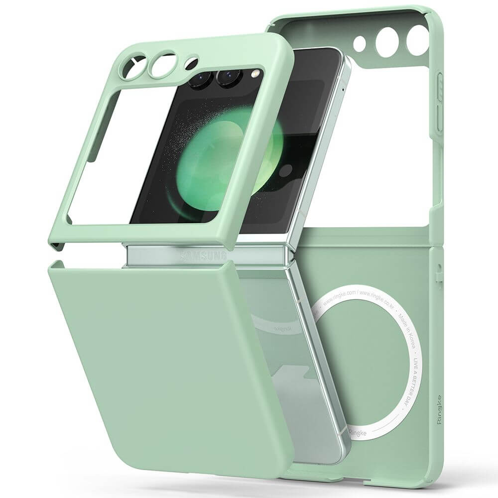 Тънък Калъф за Samsung Z Flip 5, Ringke Magsafe Slim Case, Зелен (3)